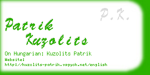 patrik kuzolits business card